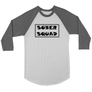 "Sober Squad" 3/4 Sleeve Raglan Sports Jersey
