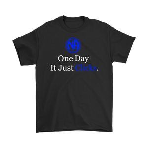 "NA One Day It Just Clicks" Narcotics Anonymous Logo T-shirt