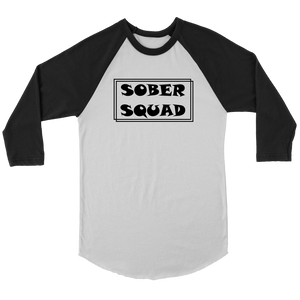 "Sober Squad" 3/4 Sleeve Raglan Sports Jersey
