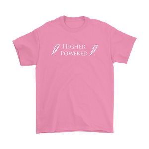"Higher Powered" recovery theme shirt pink