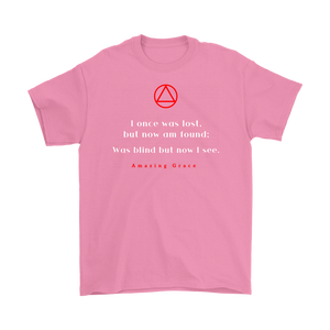 "Amazing Grace" Original Alcoholics Anonymous AA Unisex Tshirt - Pink