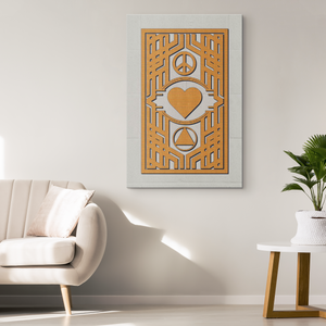 "Peace, Love, and AA" Original Wrapped Canvas Wall Art Print