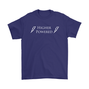 "Higher Powered" recovery theme shirt purple